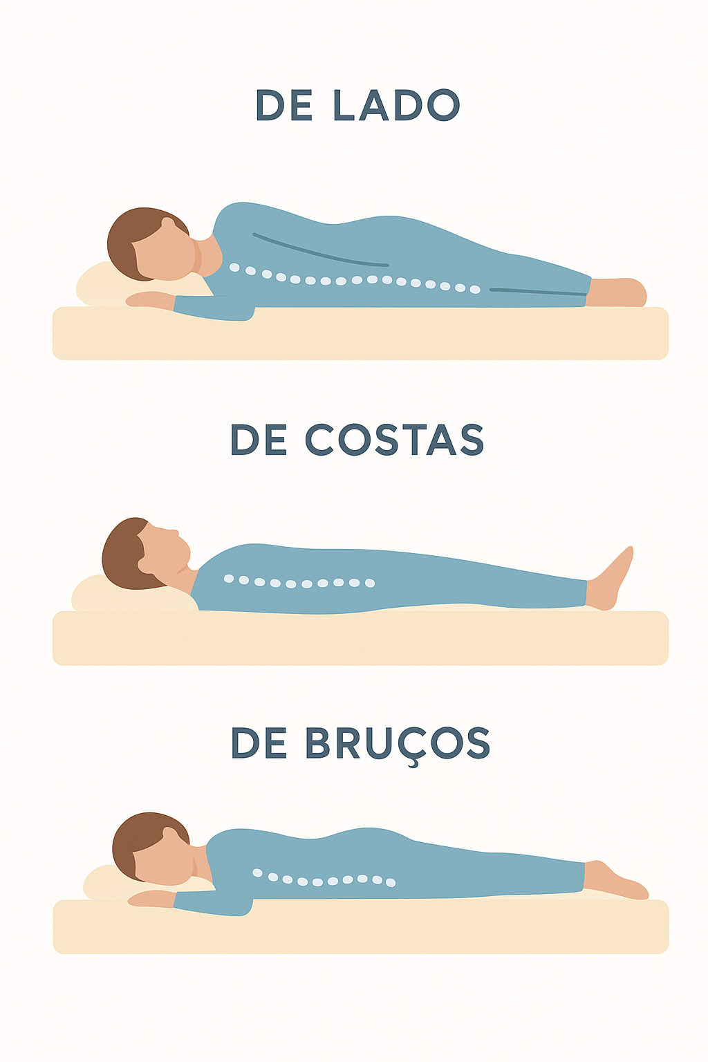 Alinhamento da coluna nos melhores colchões para cada posição de dormir.